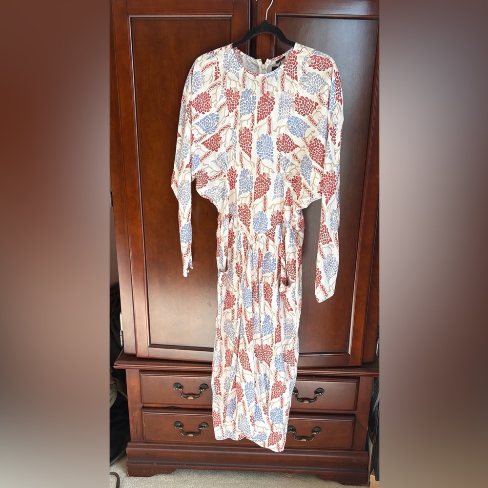 Isabel Marant Red and Blue Floral Dress